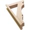 Ekena Millwork 5 1/2-in W x 20-in D x 32-in H Balboa Slat Rough Cedar Woodgrain TimberThane Outlooker, Primed Tan OUTUR055X20X32BOA24RCPR - alternate 3